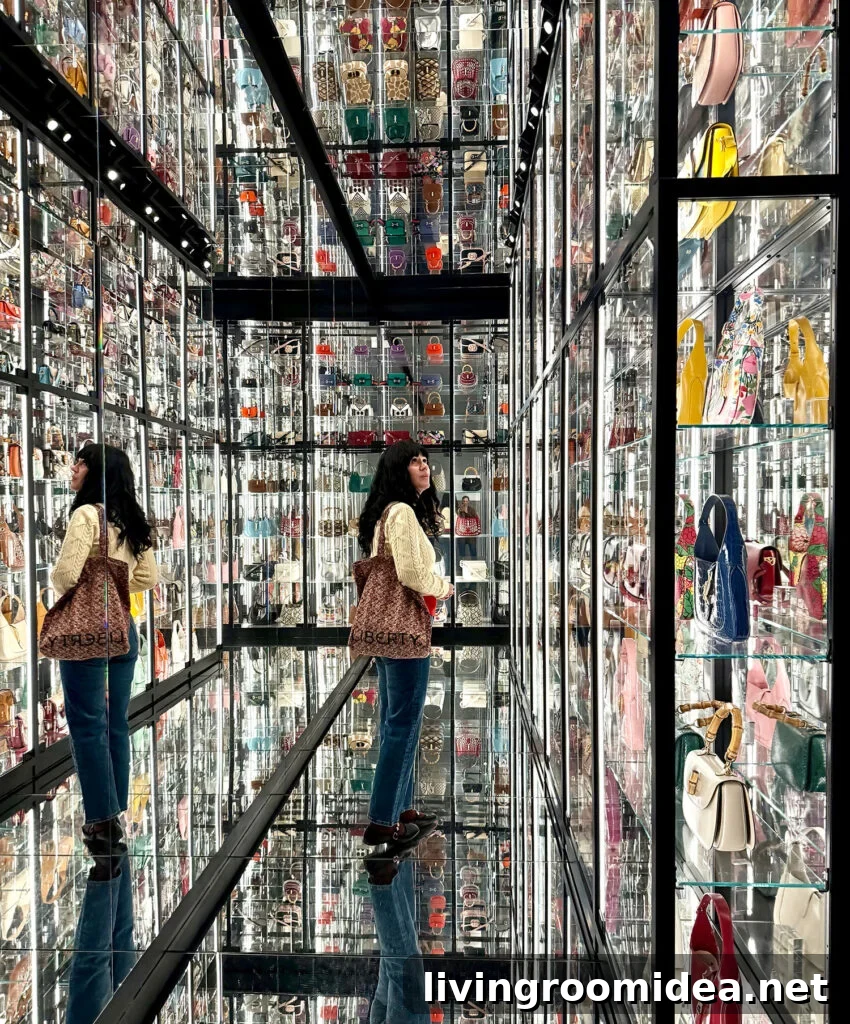 Elsie Standing In Display At Gucci Museum