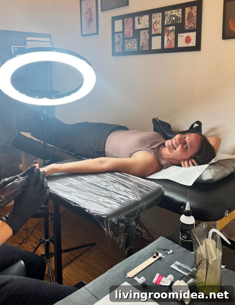 Sherry Getting A Tattoo In Florence Italy