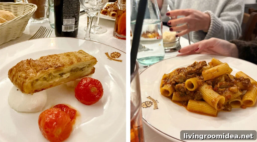 Meals at Bucca Giovanni in Florence Italy