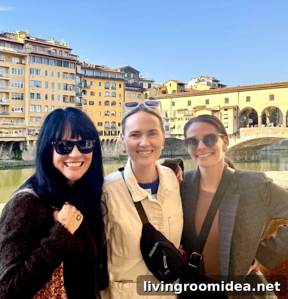 Elsie Emma and Sherry In Florence Italy