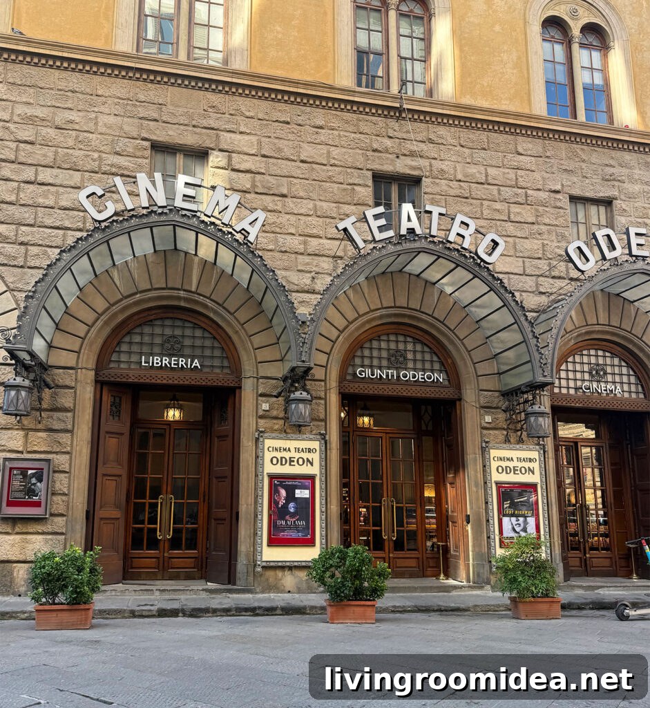 Exterior of Cinema Giunti Odeon in Florence Italy