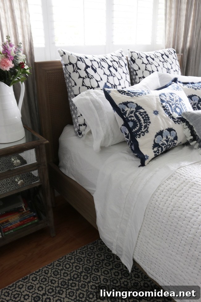 7 Reasons You Don’t Love Your Bedroom—and How to Fix It 5 blue and white