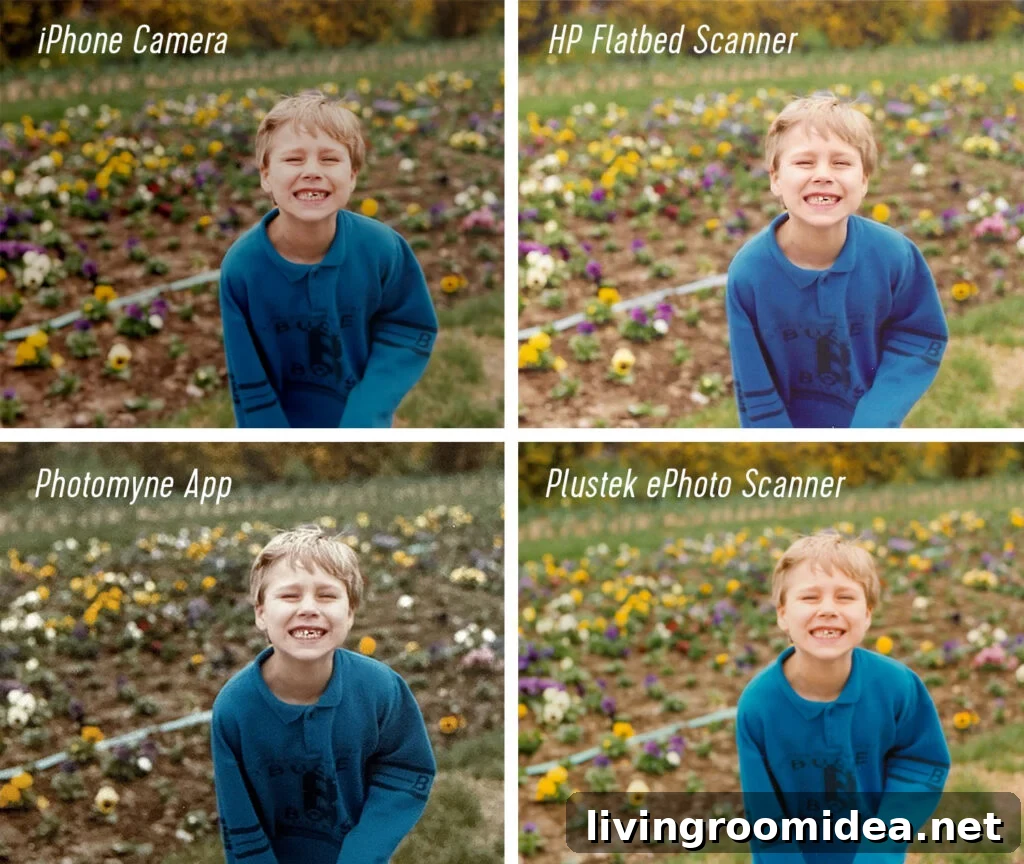How to Digitize Old Photos for Long-Lasting Quality 8 Side by Side Comparison of Photo Digitizing Techniques on Old Photo of John