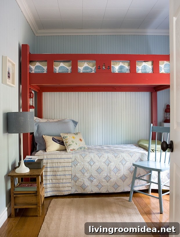 rooms decorated with red