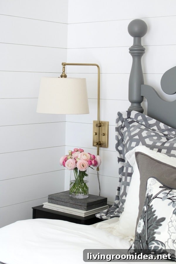 wall sconces by the bed