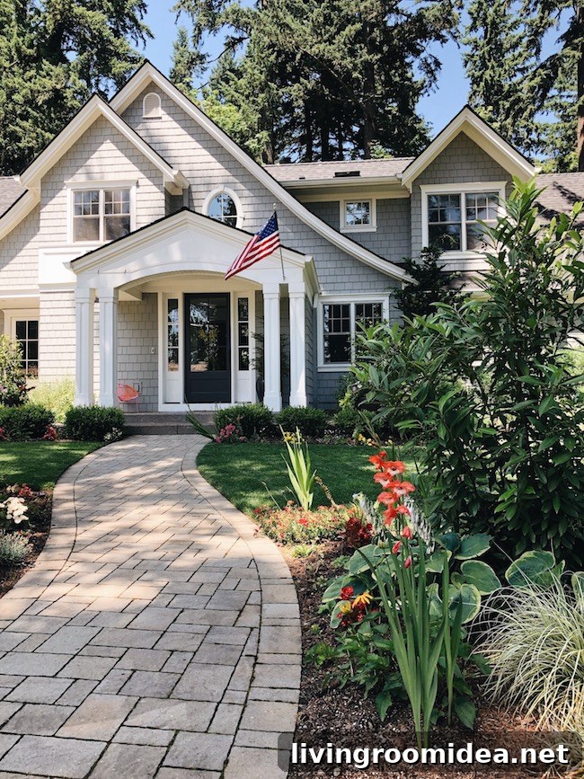 Gray Shingled Coastal Style Home
