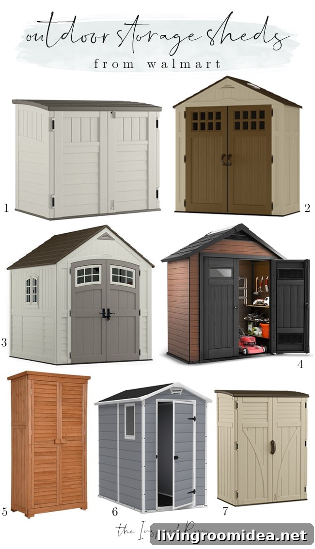 Outdoor storage sheds