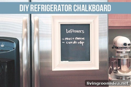 31 Days of Autumn Bliss — Day 18: DIY Refrigerator Chalkboard Frame 2 DIY easy refrigerator chalkboard project