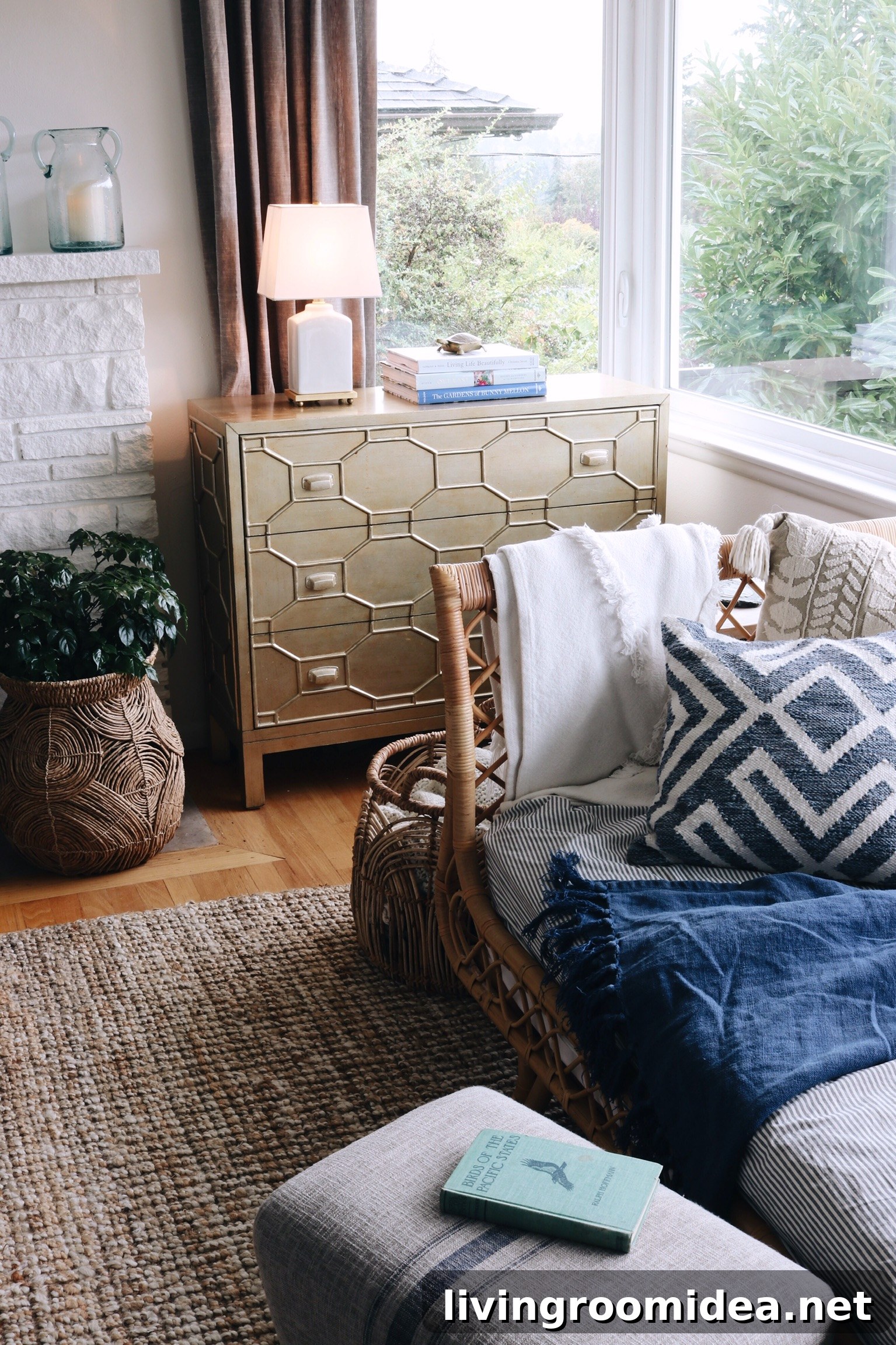 The Inspired Room Blue and White Living Room Decor