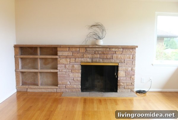 fireplace before