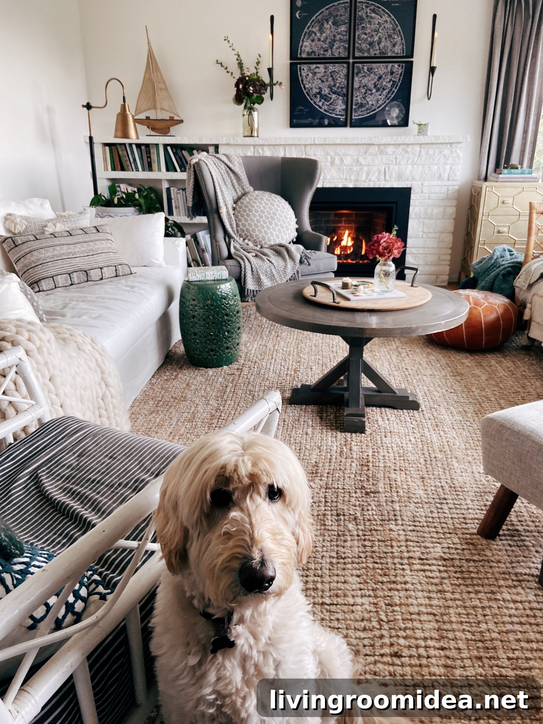 Cozy Winter Room Reveal: Fireplace Insert Installation 14 Cozy room and new gas fireplace insert