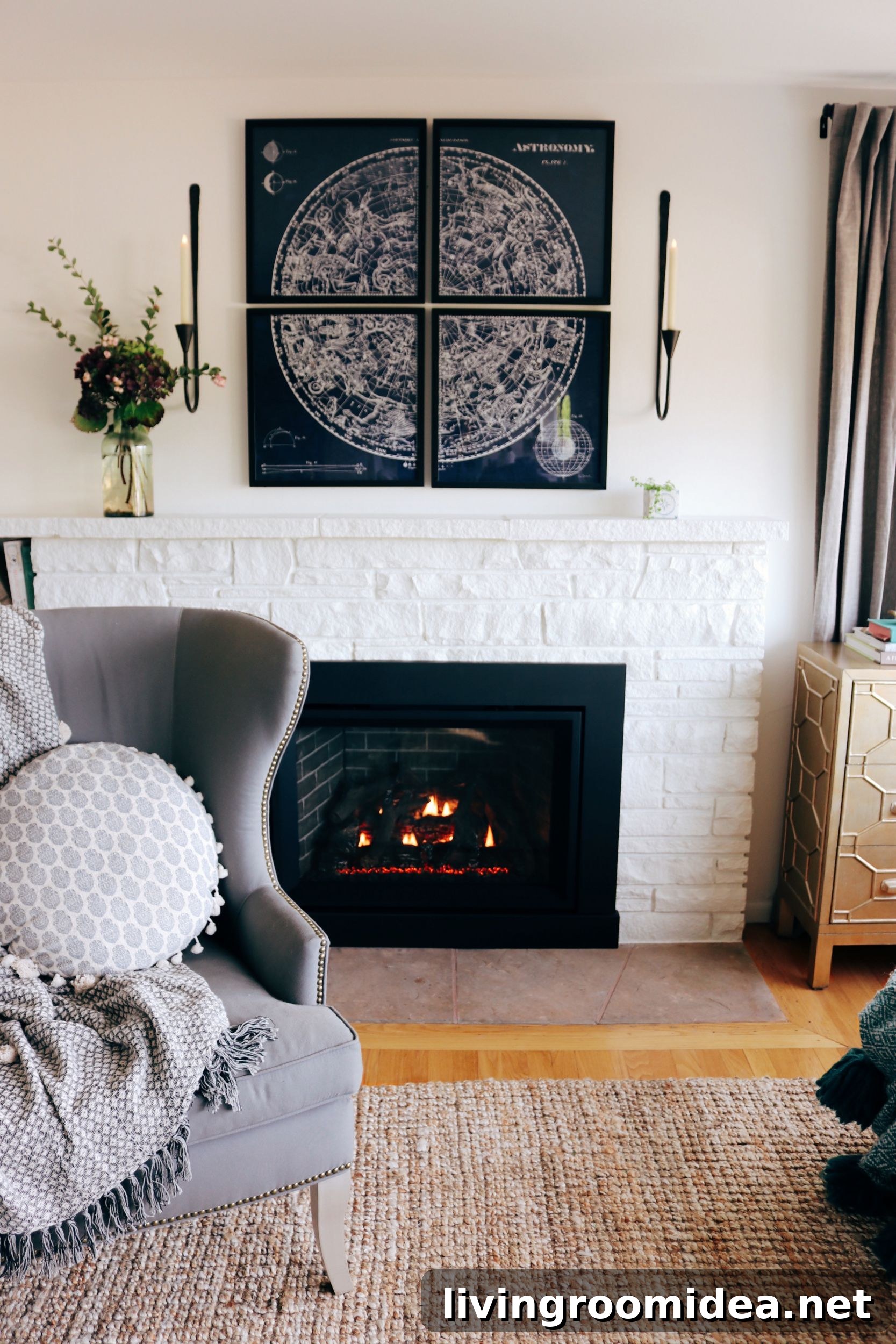 Cozy Winter Room Reveal: Fireplace Insert Installation 15 Cozy gas fireplace insert