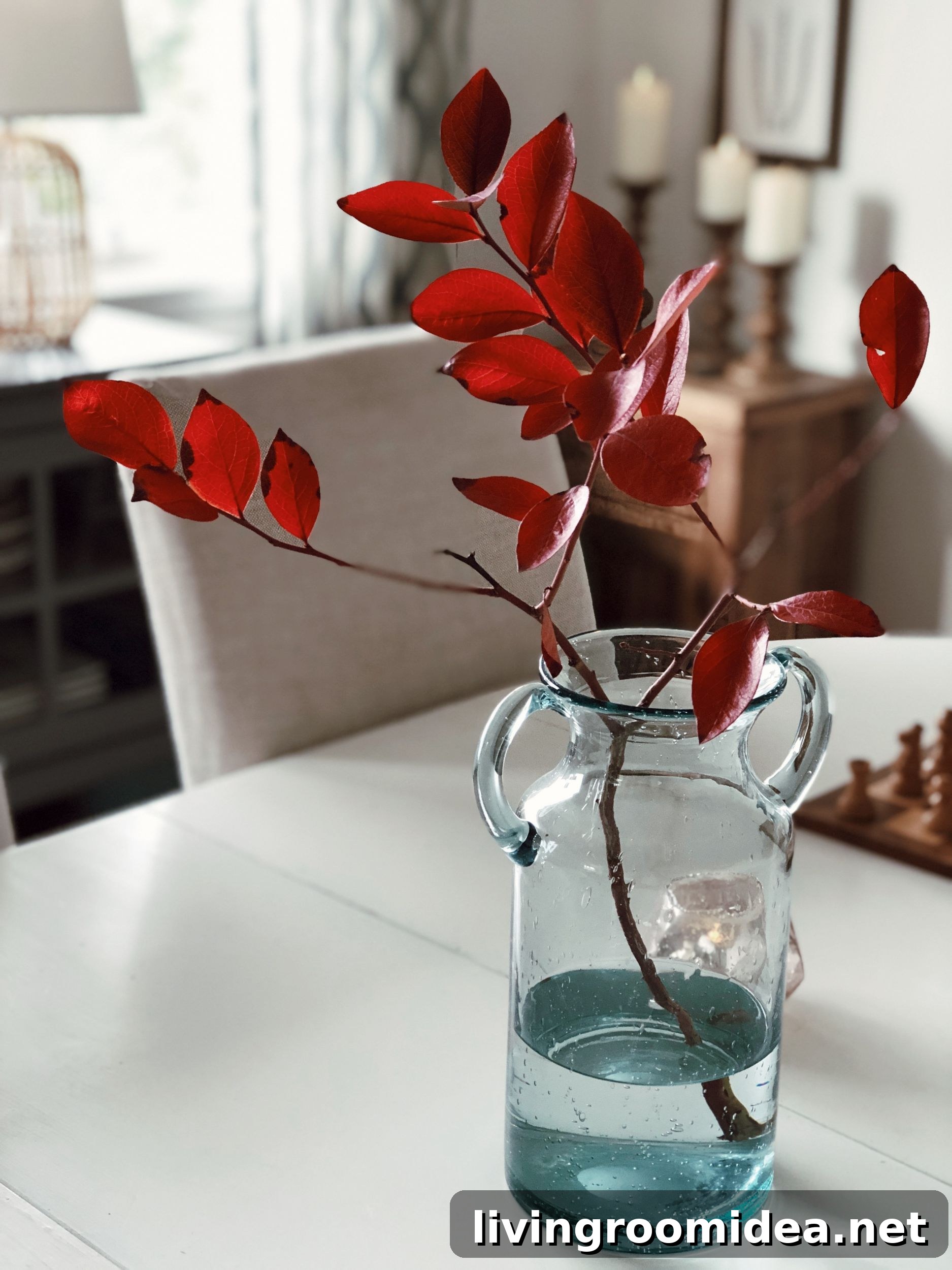 Fall Comforts: Cozy Home Styling Ideas for Saturdays 3 Fall branch in vase