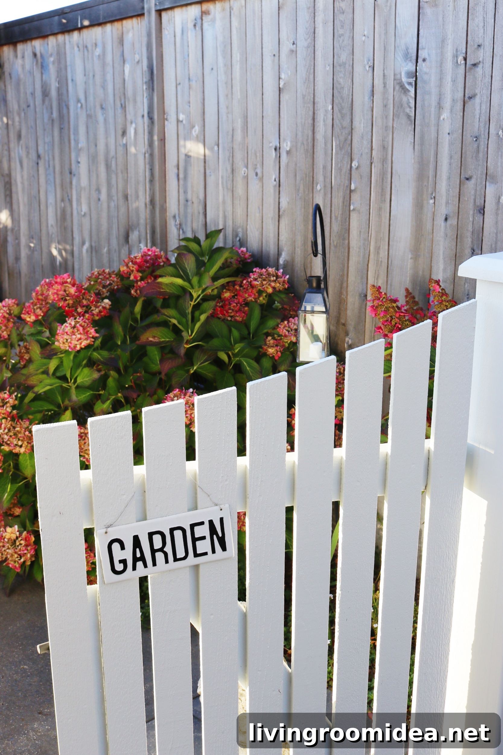 White picket garden gate