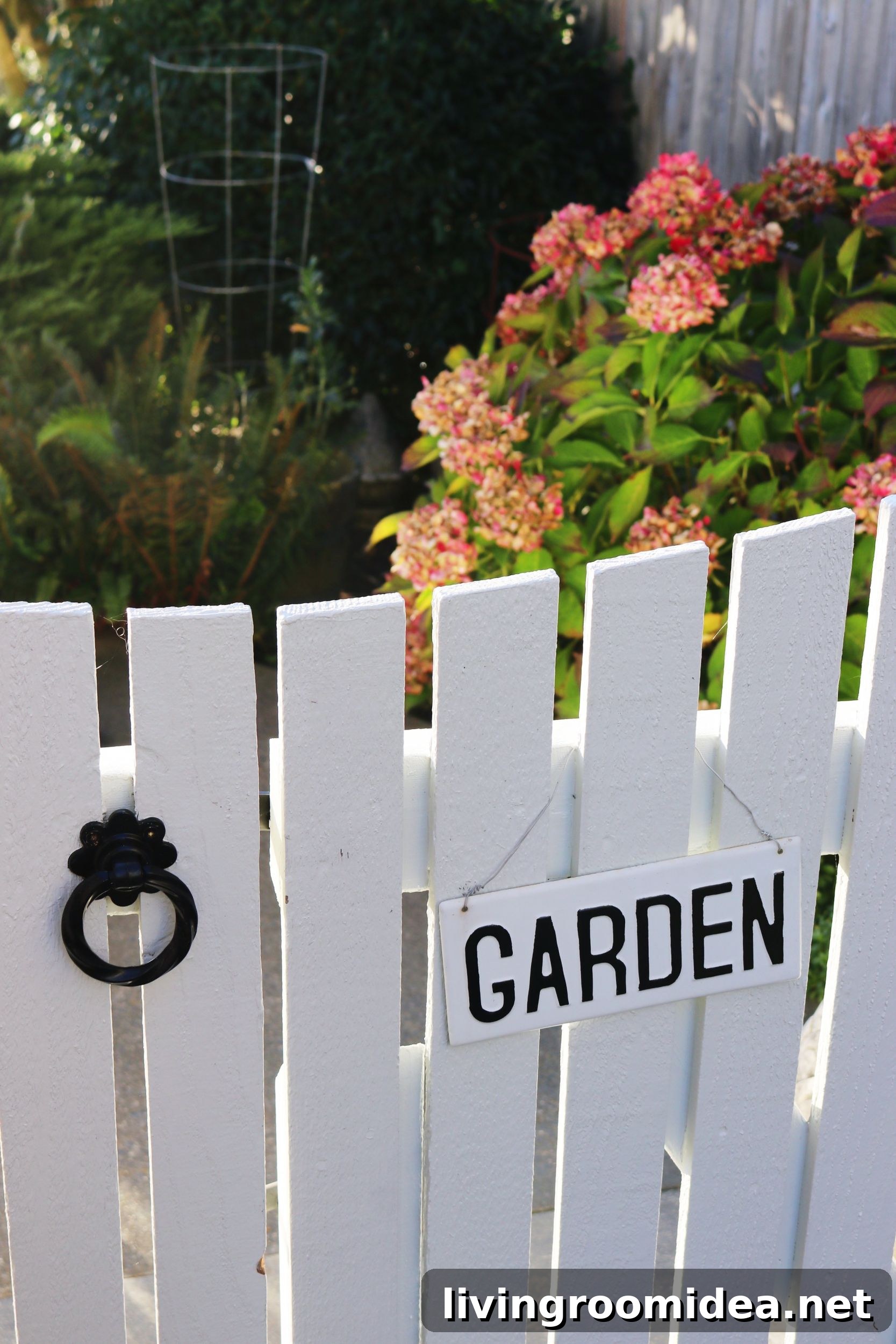 White picket garden gates