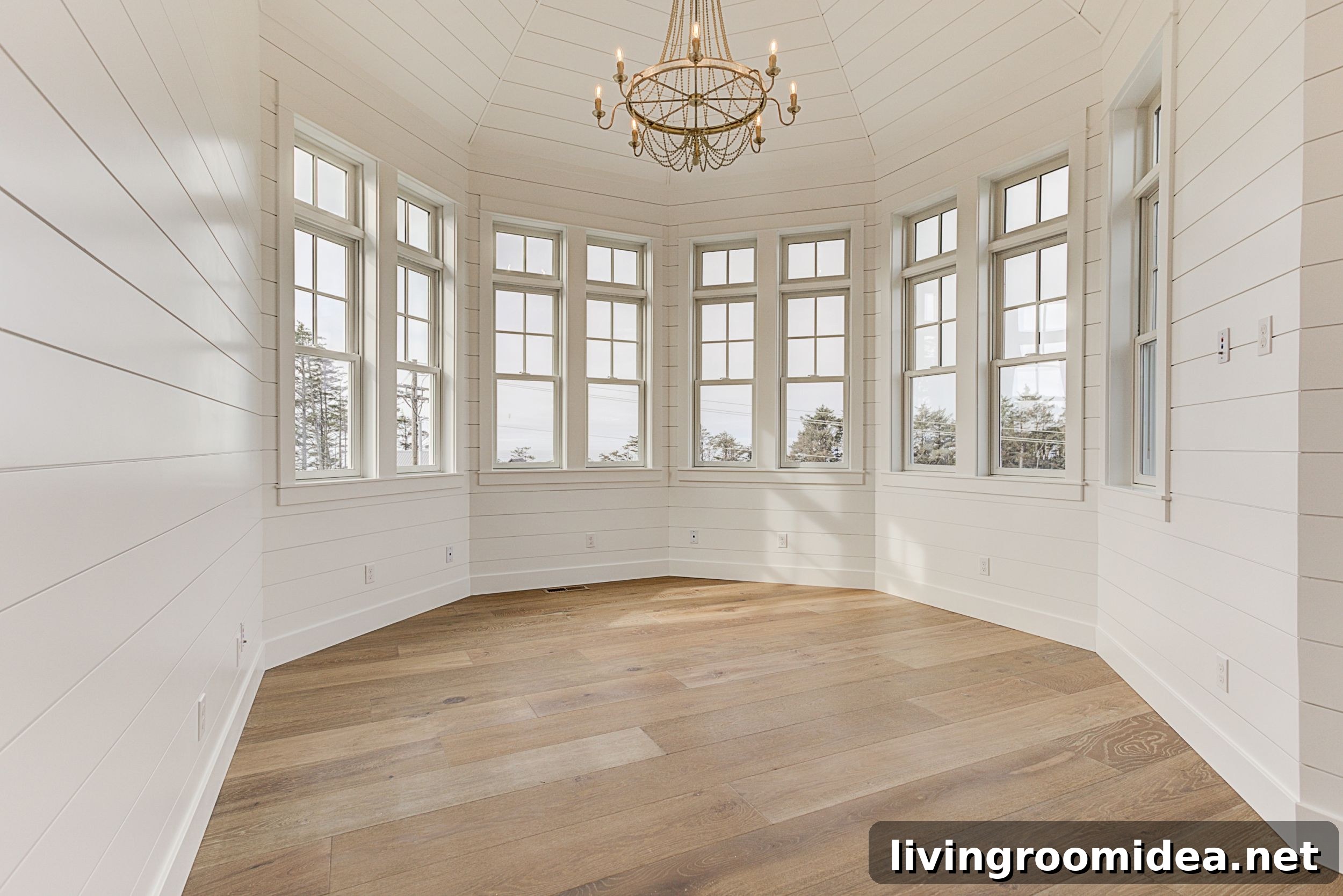 Inside a Dream Beach House in Seabrook: Coastal Tour and Design Tips 21 Round turret room - shiplap walls