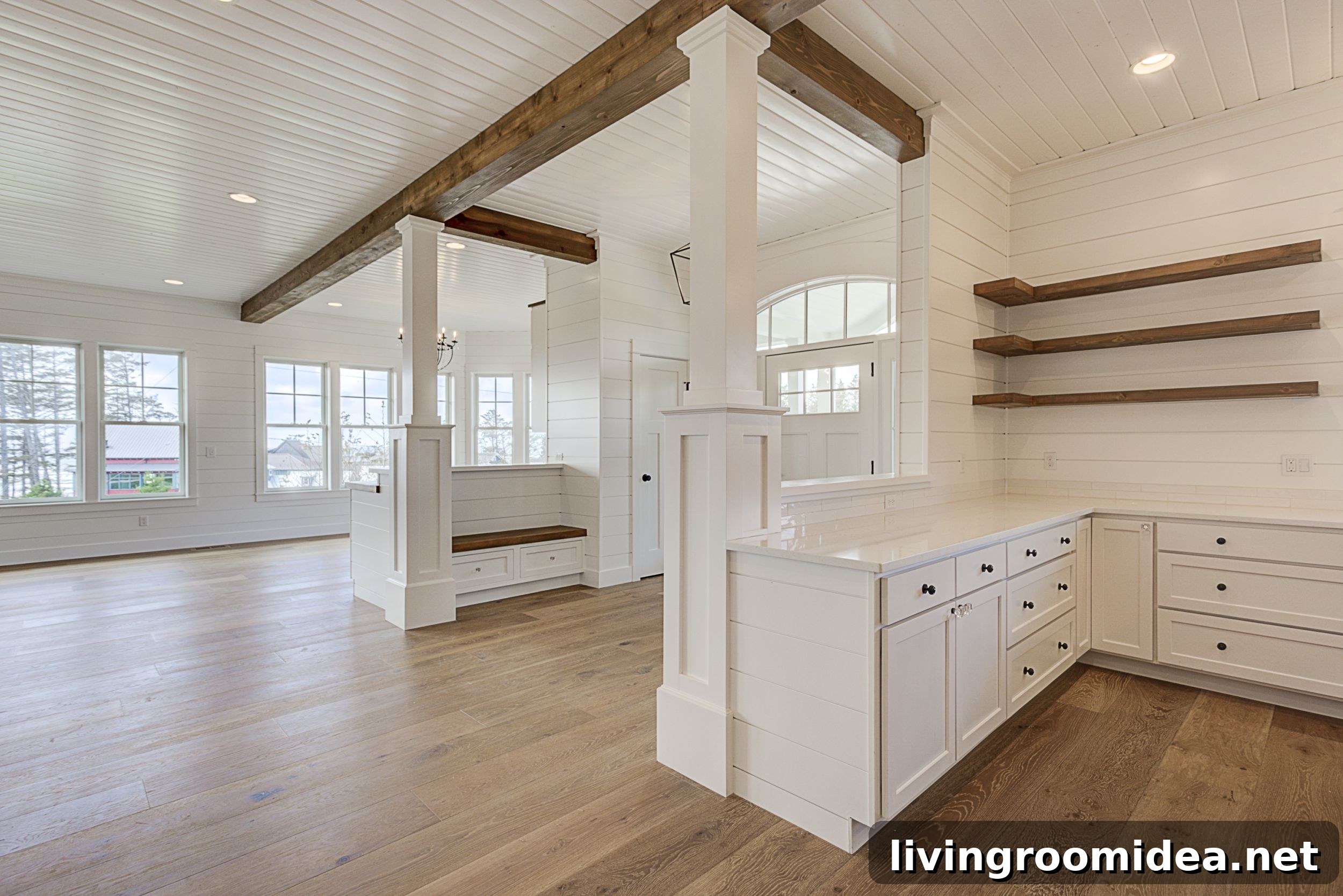 Beach house tour - kitchen modern coastal style