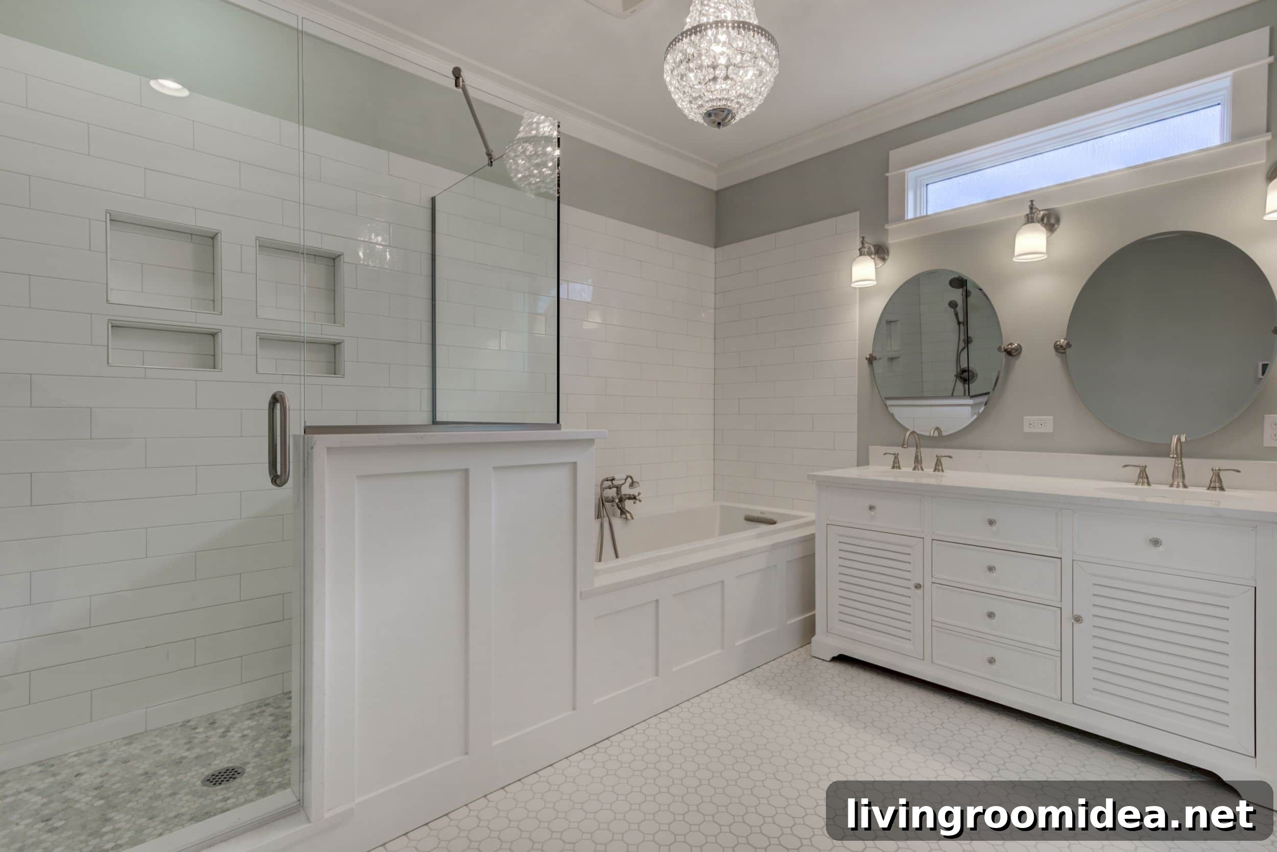 Inside a Dream Beach House in Seabrook: Coastal Tour and Design Tips 23 Custom bathroom with shower and tub beach house tour