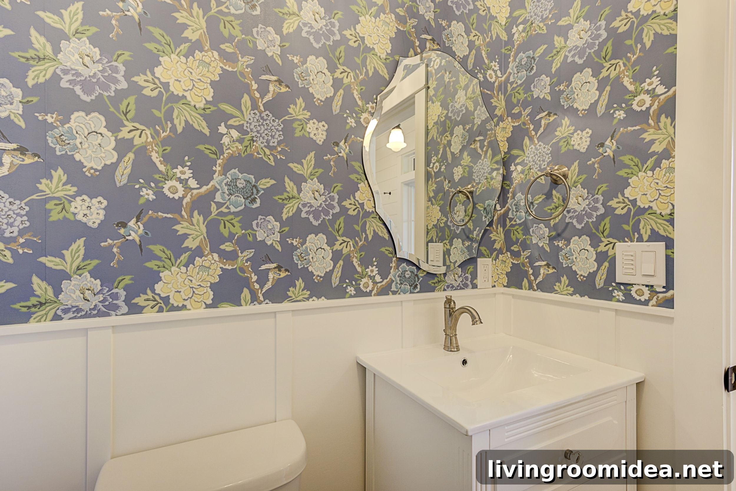 wallpaper powder room
