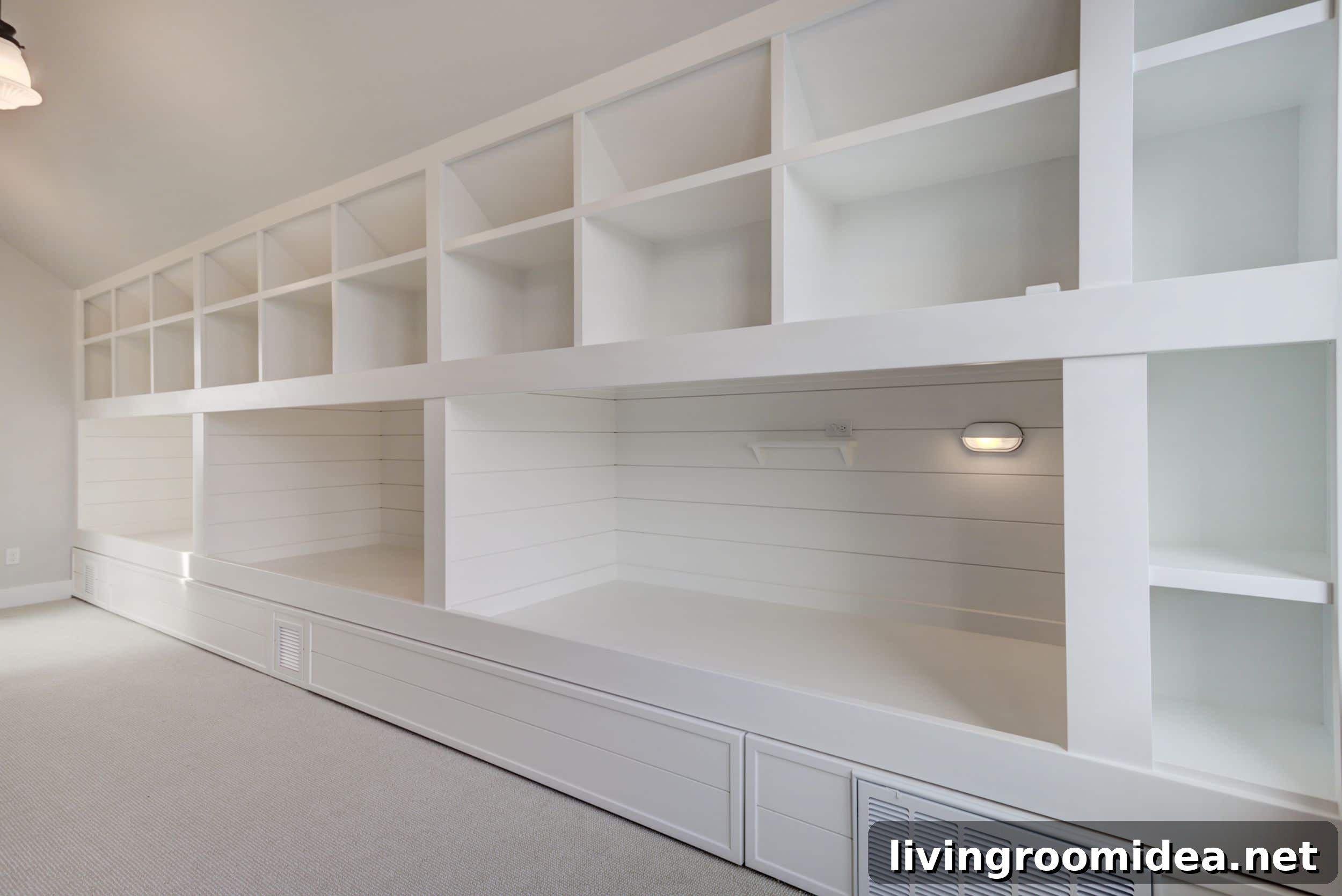 Inside a Dream Beach House in Seabrook: Coastal Tour and Design Tips 25 Bunkroom with pull out bunks in a custom beach house