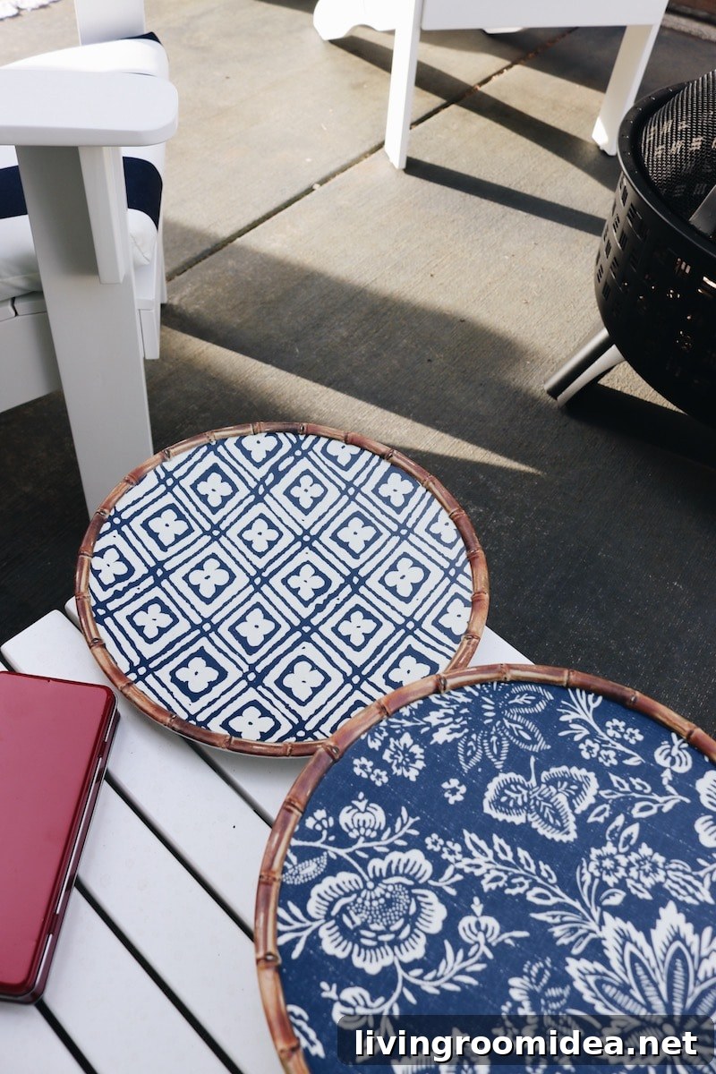 Deck and Patio Refresh: Top Outdoor Favorites for Summer 14 Blue and white melamine dishes