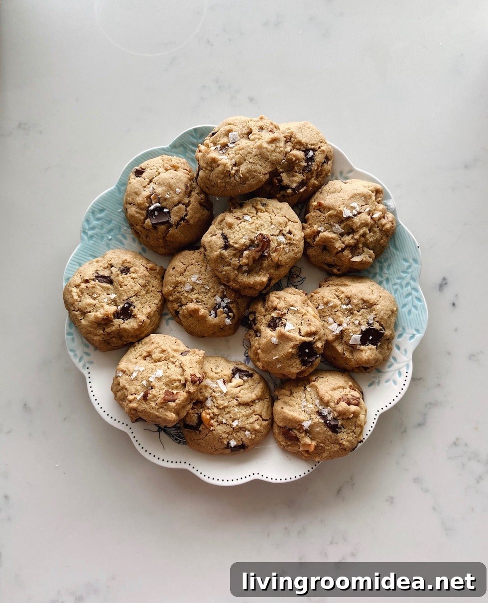 Gluten-Free Vegan Chocolate Chip Cookies: Irresistible Recipe 4 Gluten Free Vegan Chocolate Chunk cookies with walnuts and sea salt flakes