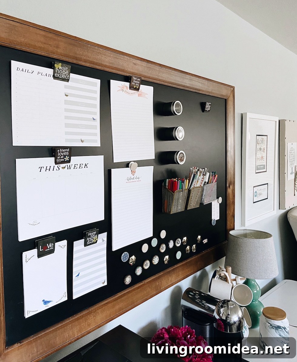 Organization with a magnetic board