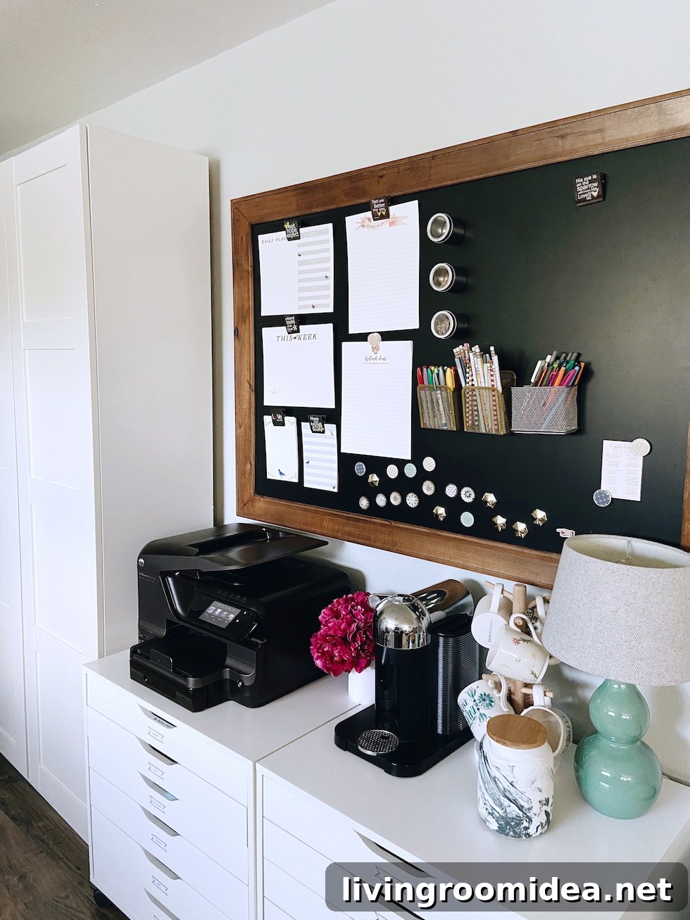 magnetic board home office Pax wardrobe
