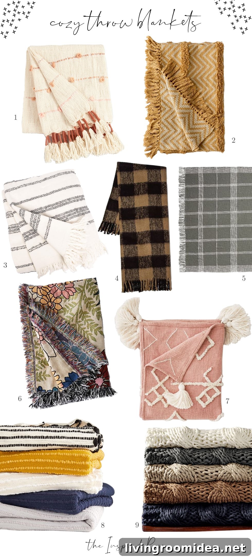 Cozy textured blankets