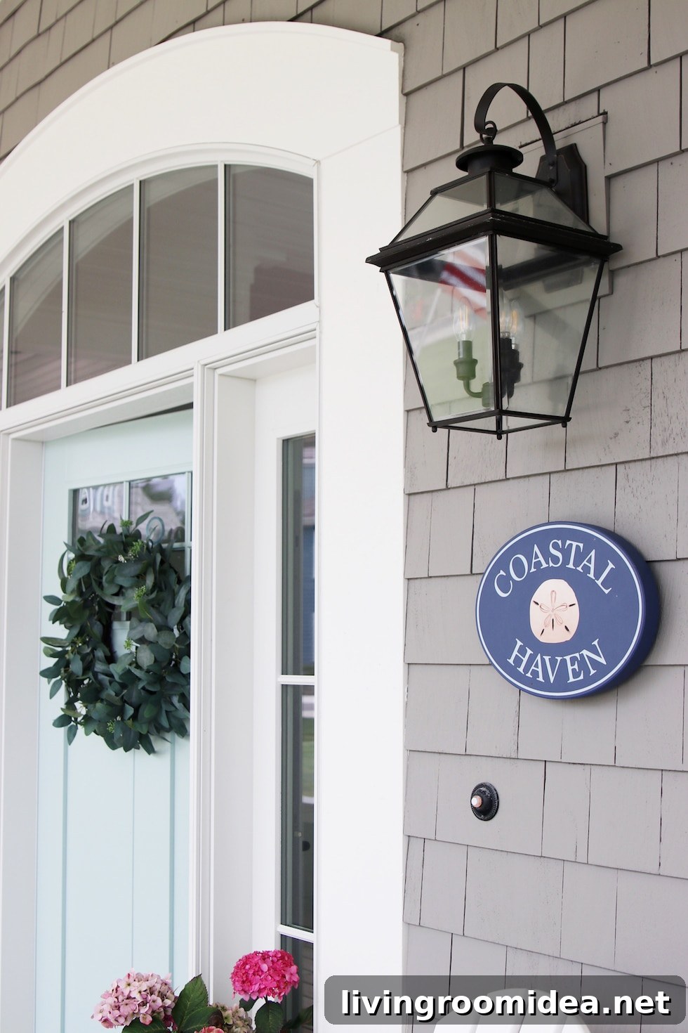 Lanterns and house sign