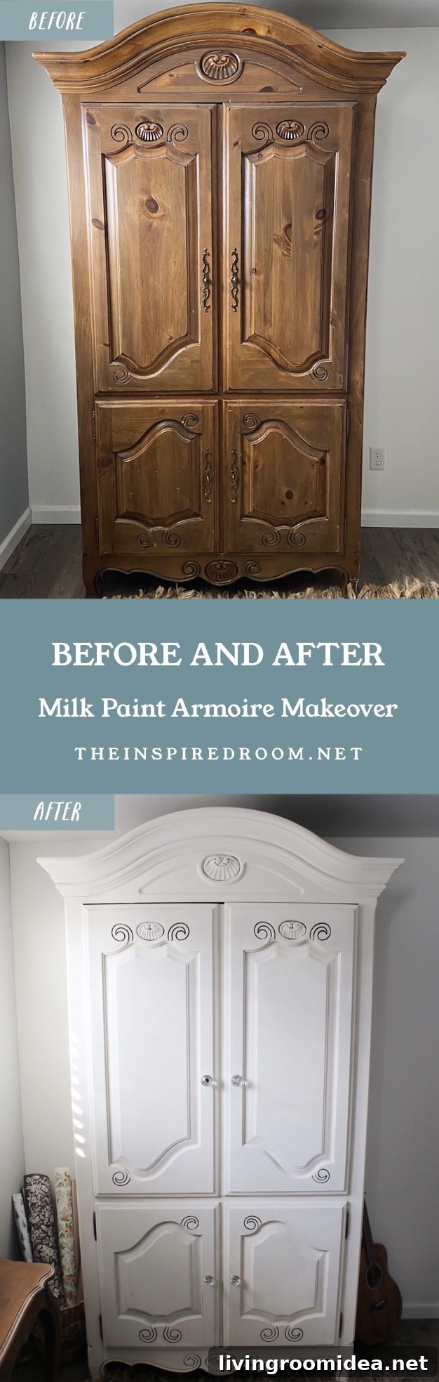 Painted Armoire Makeover: Before and After with Milk Paint 6 img 133296 5