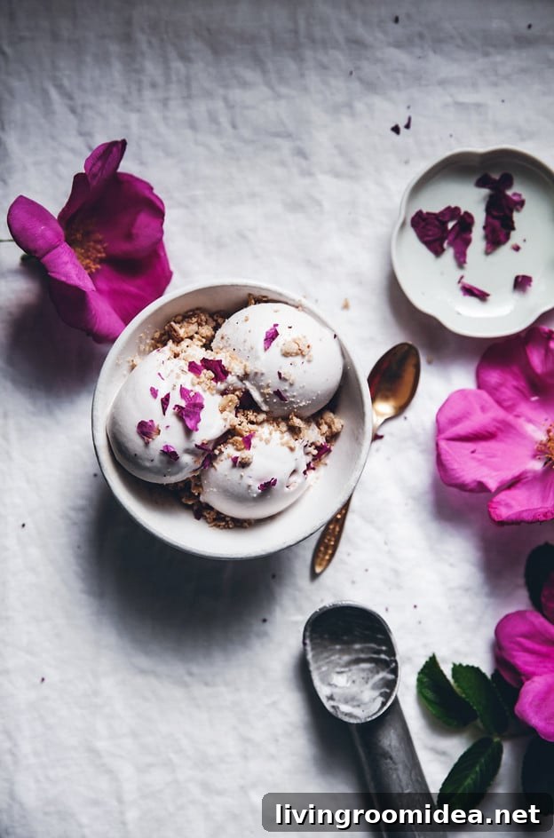 Rose Petal Ice Cream