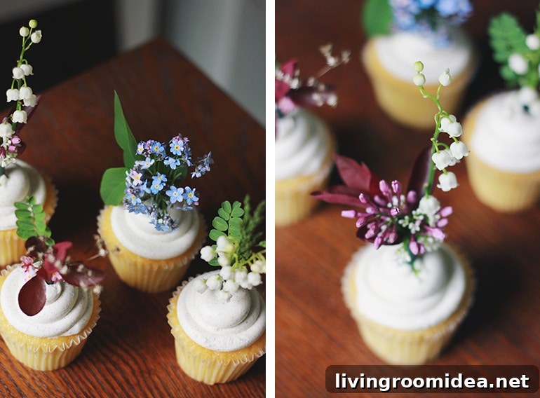 Floral Cupcake Toppers