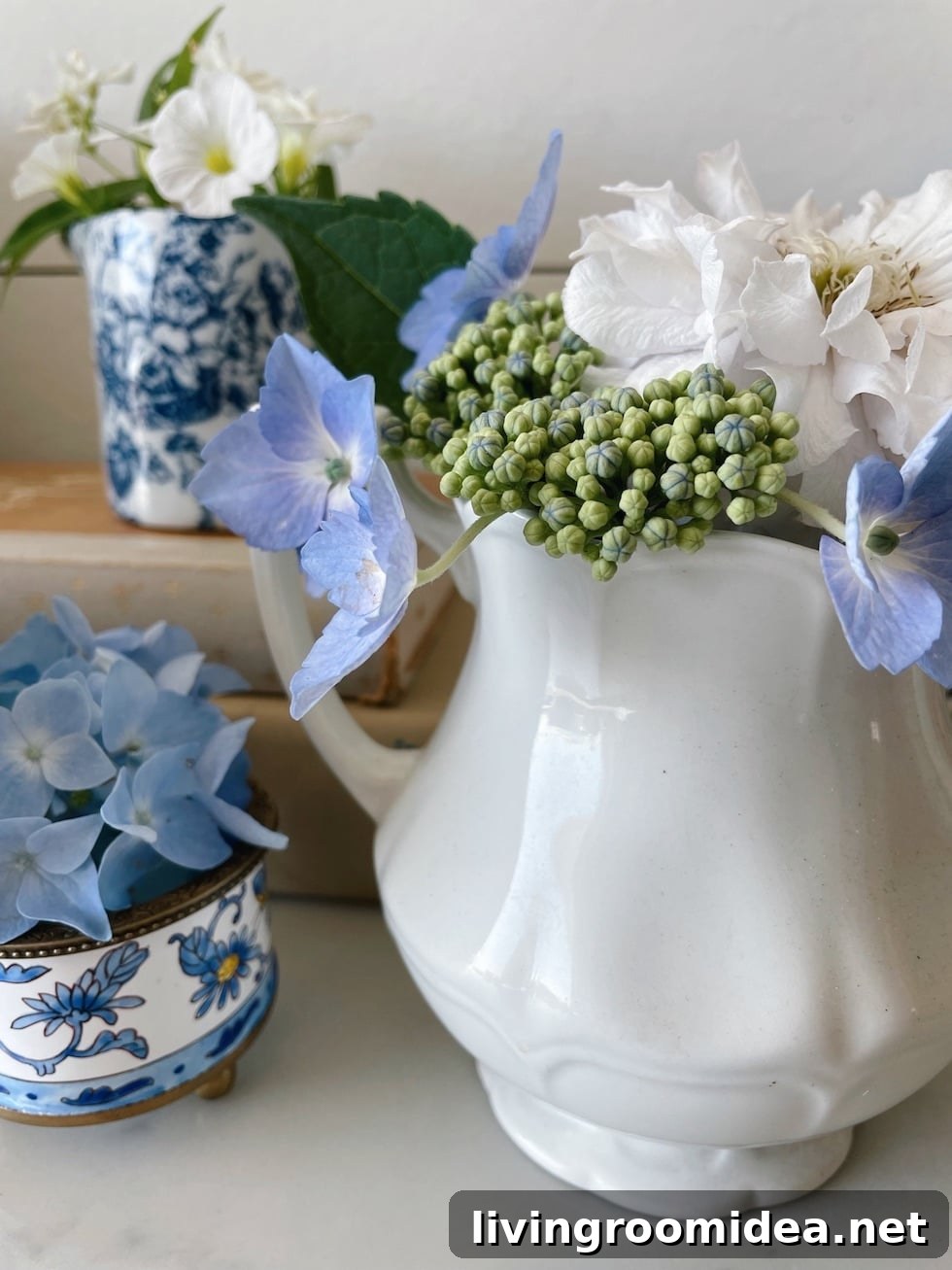 Charming Tiny Bouquets for Small Repurposed Vases 9 Sugar and creamers with flowers
