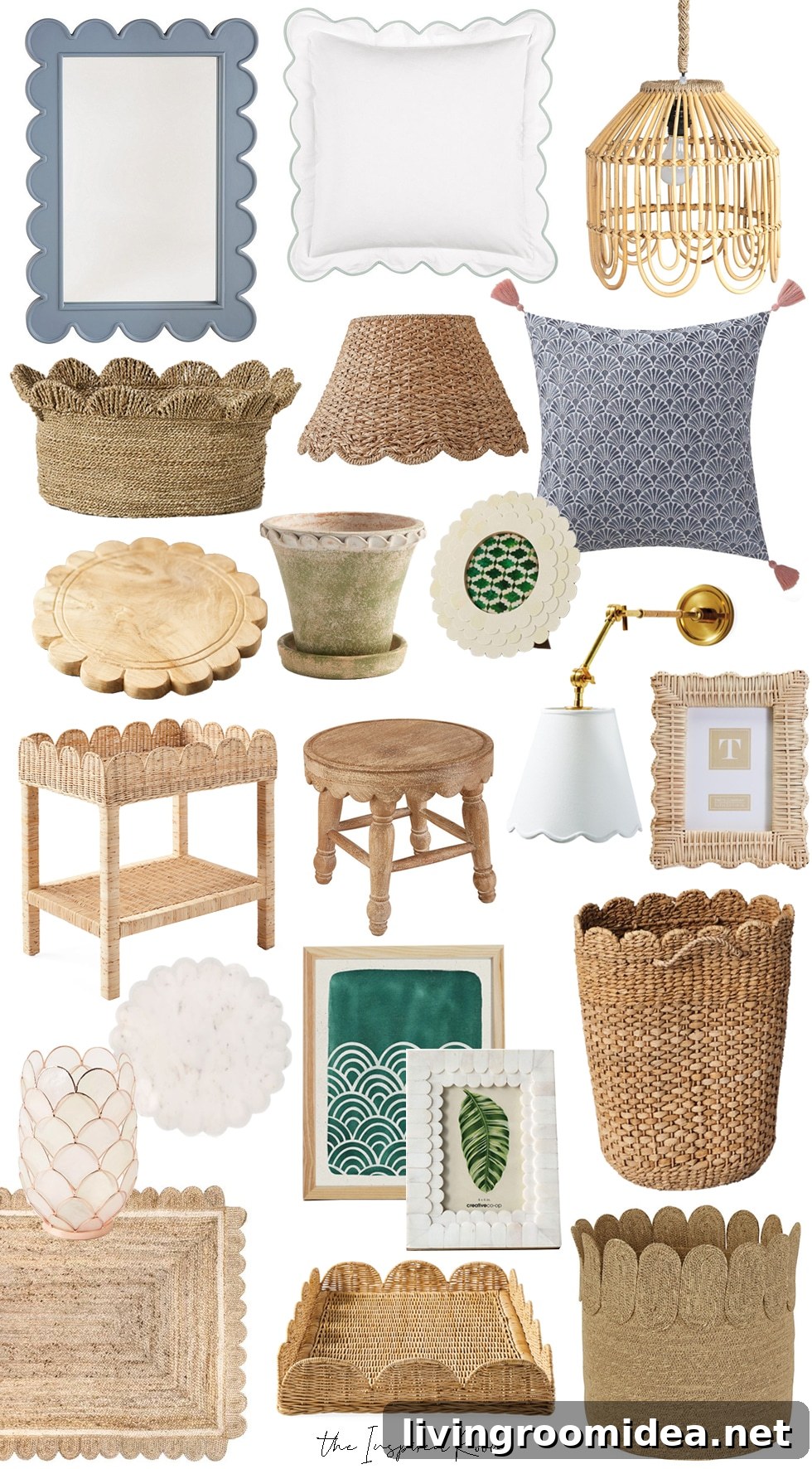 Scallop design inspiration collage