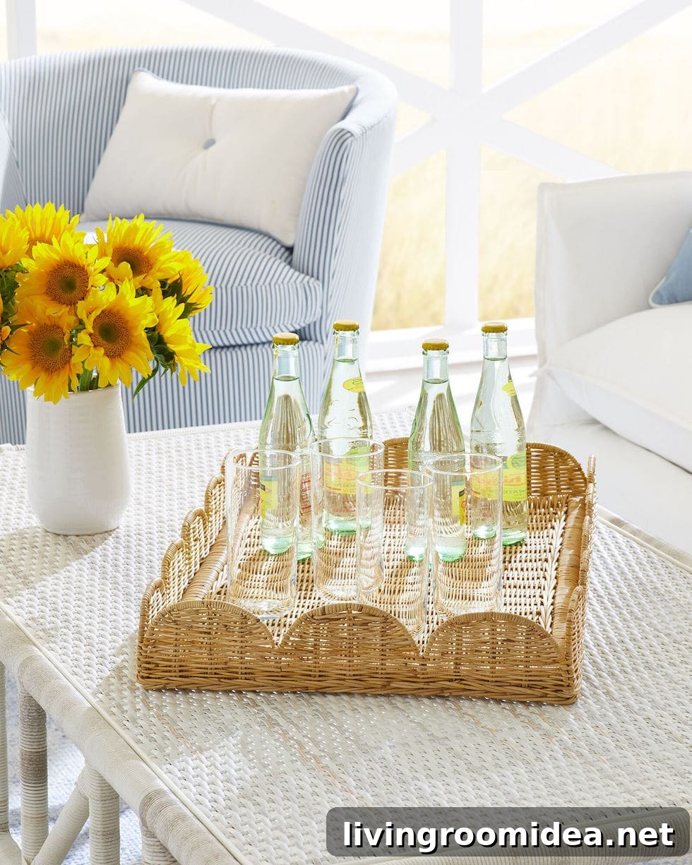 Scalloped Decor Ideas: Styling Furniture and Home Accents 5 Scallop woven tray