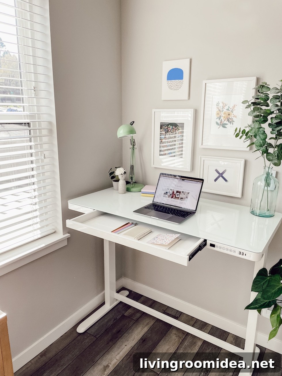 Compact Standing Desk Solutions for Working from Home in Small Spaces 6 home office white standing desk
