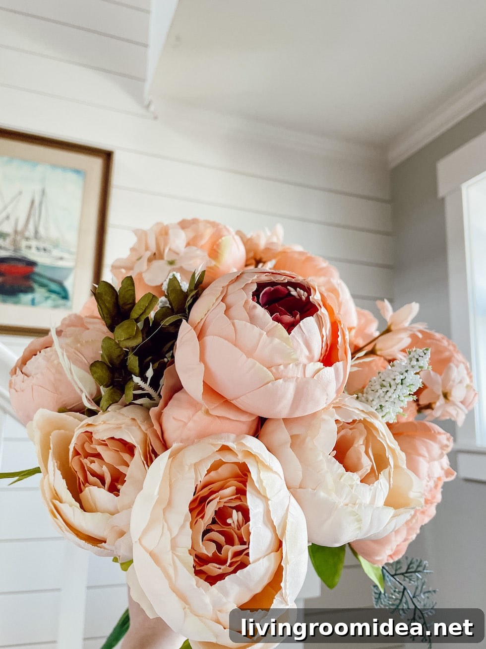 Realistic Faux Peonies: Simple, Charming Silk Flower Ideas 5 img 142964 4