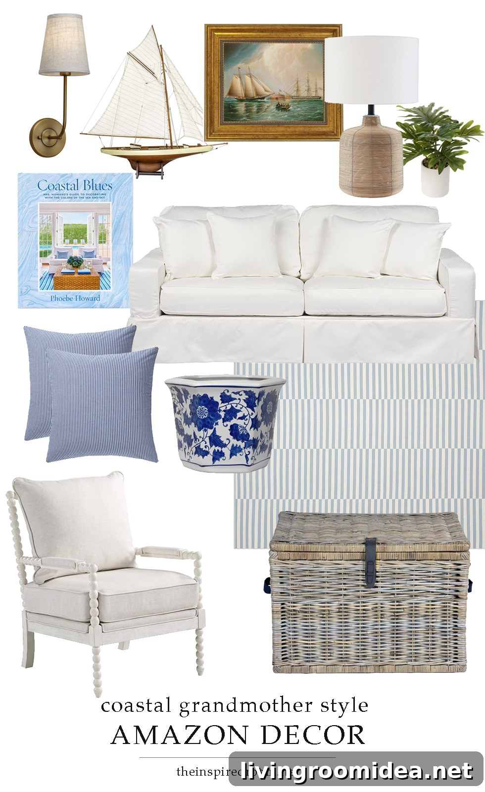 Coastal Grandmother Decorating Style on Amazon