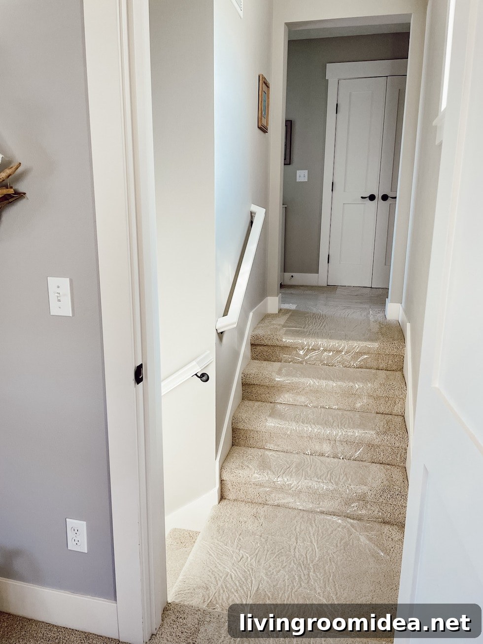 beach house before photos stairway
