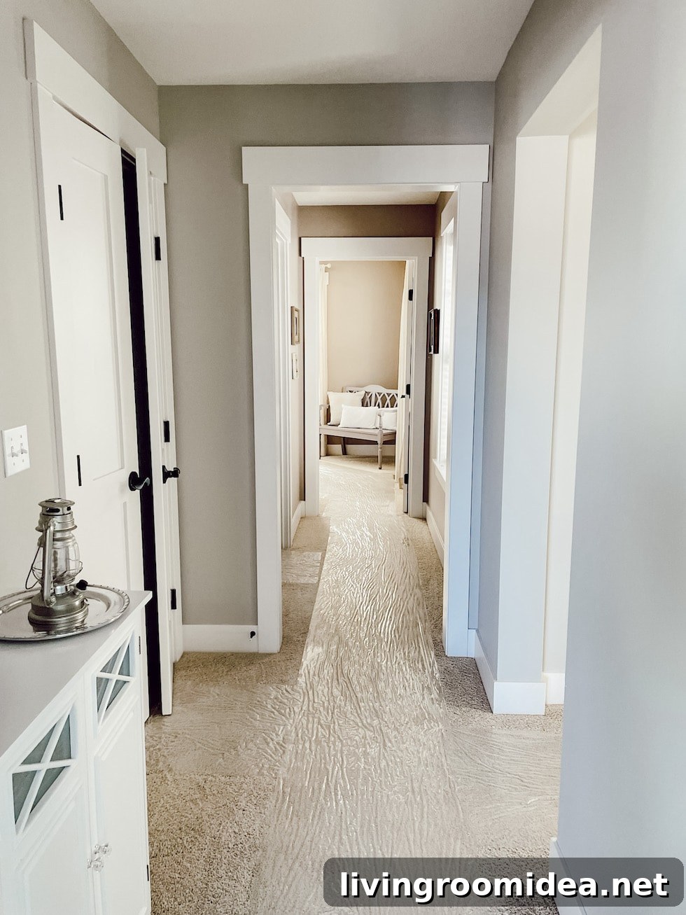 beach house before photos hallway