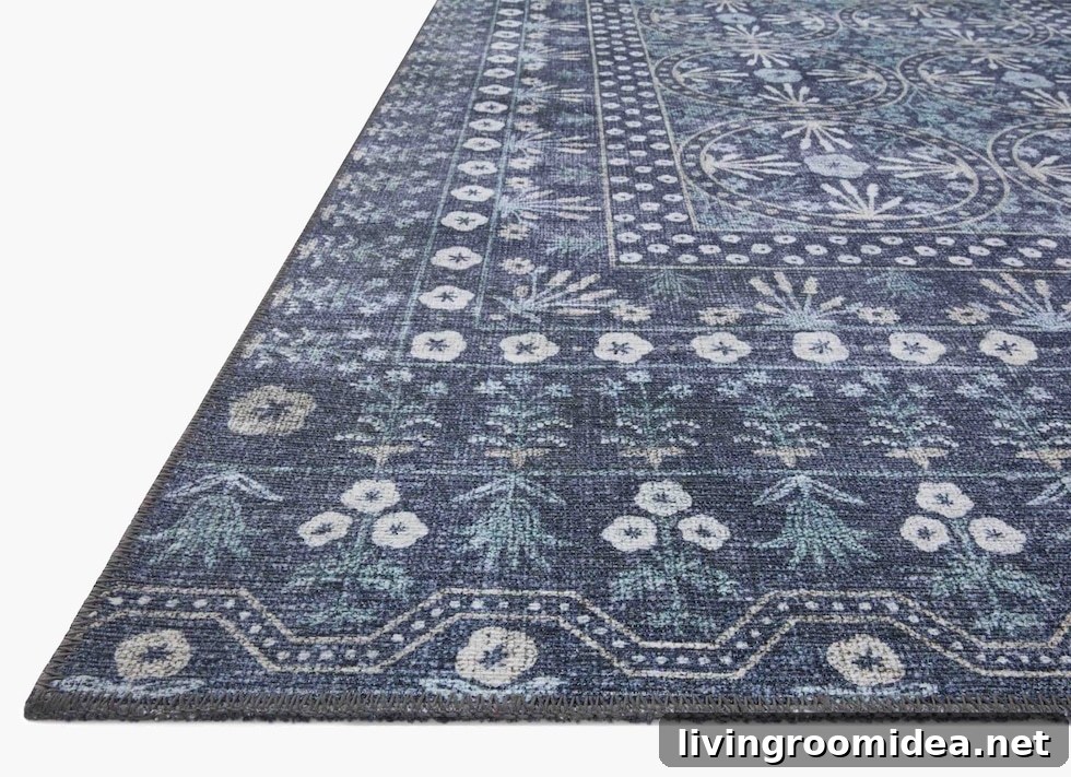 Summer Decorating: New Rifle Paper Co. x Loloi Rugs Collection 9 Blue White Floral Rug