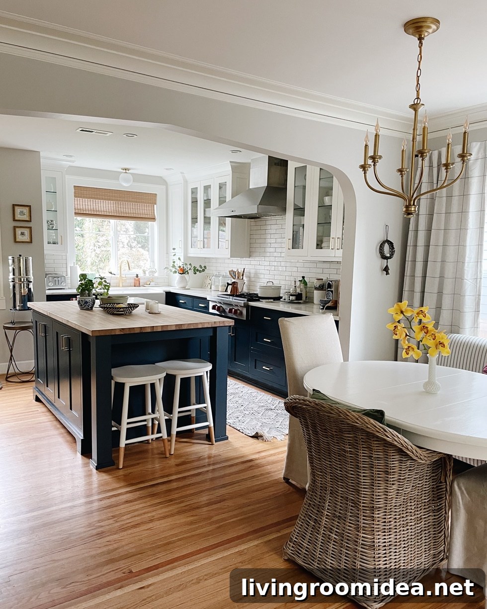 Cape style kitchen one year after we moved in. Our home feels like our own.