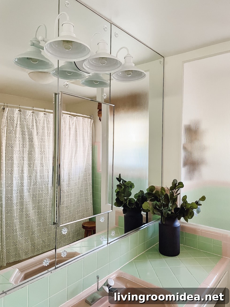 7 Fresh Upgrades to Our Vintage Mint Green and Pink Bathroom 3 mint green and pink bathroom