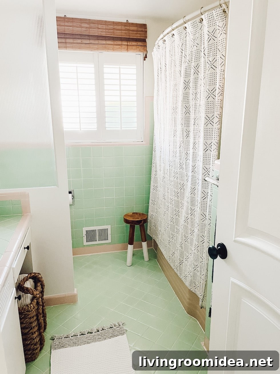7 Fresh Upgrades to Our Vintage Mint Green and Pink Bathroom 6 mint green and pink bathroom