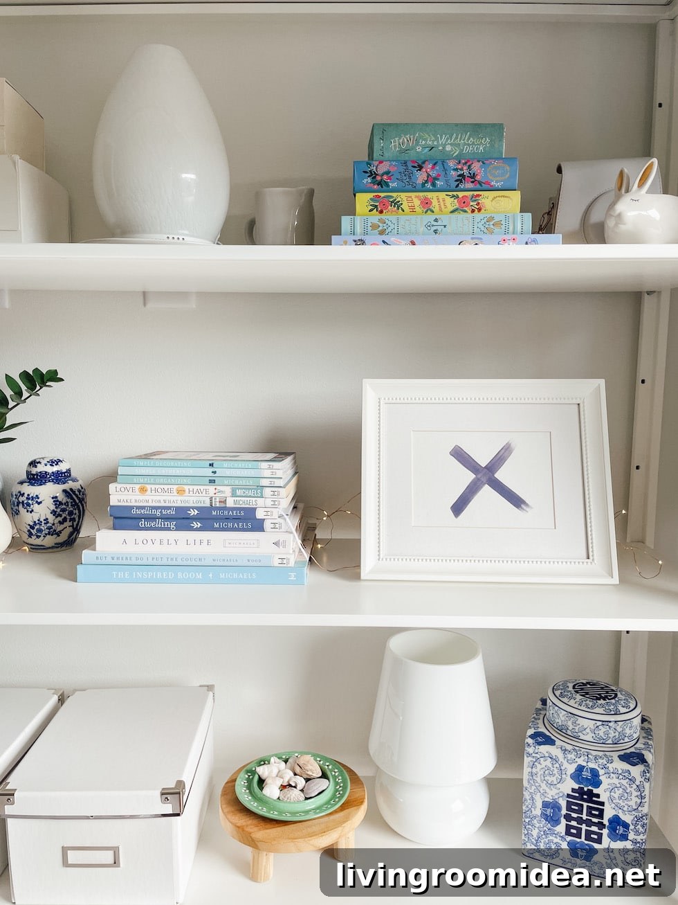 We love this small white lamp for a bookshelf or kitchen counter! And paired with a color changing lightbulb you can create just the mood you want!