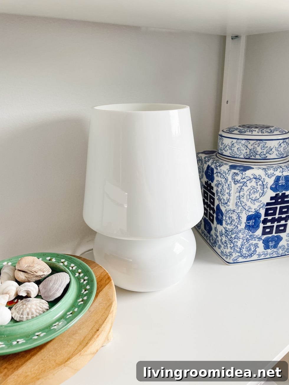 small white opal glass lamp 