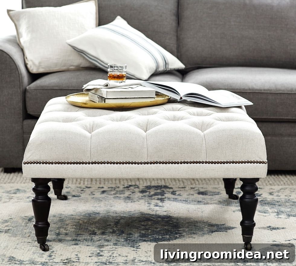 Square Tufted Ottoman