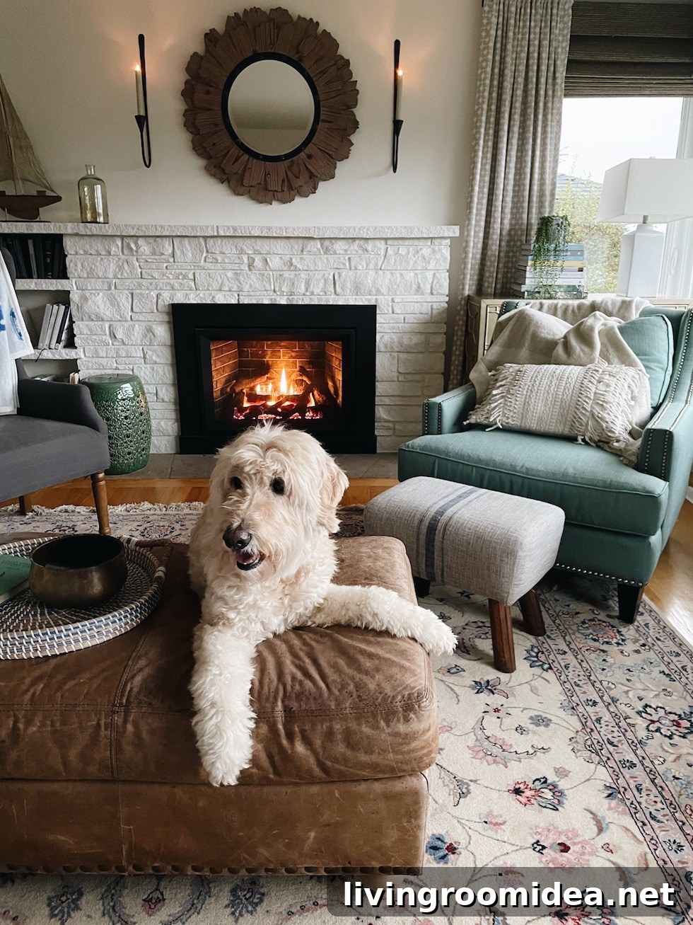 Leather ottomans are great for homes with pets and kids! 