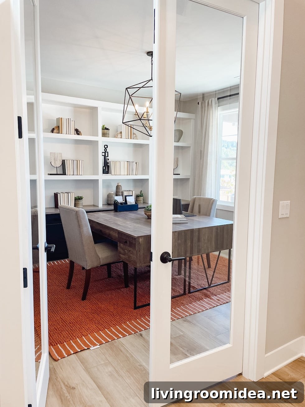 Home office with built ins -- Tri Pointe Homes Poulsbo Washington
